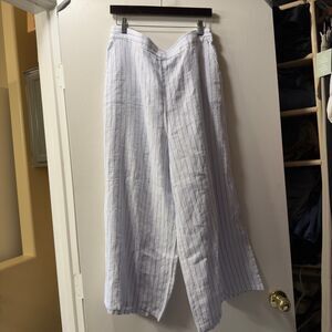 Martha Stewart Linen Stripe Pants XL
